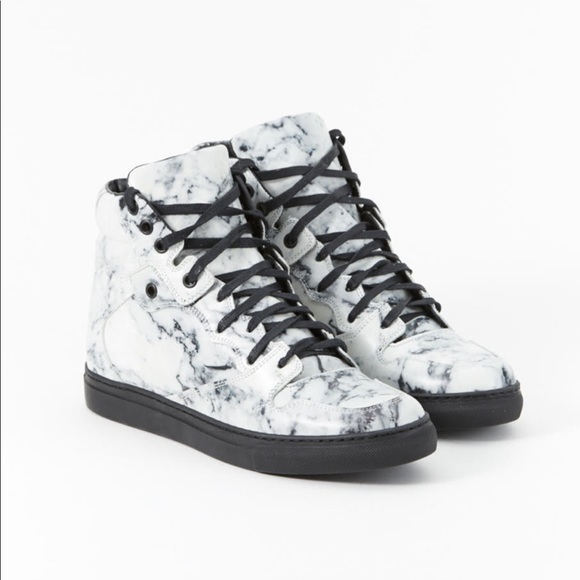 Balenciaga Shoes - BALENCIAGA Marble High Top Sneakers